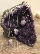 Load image into Gallery viewer, Raw Amethyst Crystal Stone Healing Necklace
