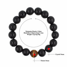 Load image into Gallery viewer, Black Onyx Stone Bead Men Women Couples Bracelet
