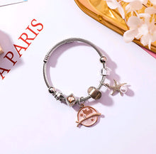 Load image into Gallery viewer, DIY Adjustable Stainless Steel Bracelet with Crystals
