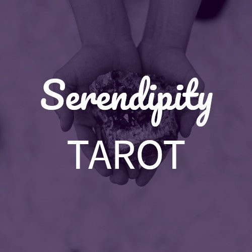 Serendipity Tarot deck with crystals and spiritual jewelry