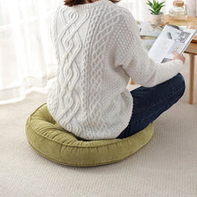 Load image into Gallery viewer, Round Corduroy Floor Cushion for Meditation and Relaxation
