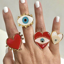 Load image into Gallery viewer, Demon Eye Ring, Lip Ring, Heart Ring Collection
