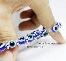 Load image into Gallery viewer, Turkish Evil Eye Pendant Hamsa Hand charm - Women&#39;s Children Bracelet
