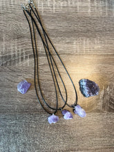 Load image into Gallery viewer, Raw Amethyst Crystal Stone Healing Necklace
